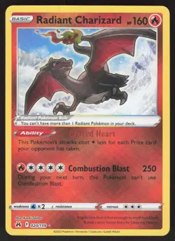 Radiant Charizard 020/159 Pokemon TCG Crown Zenith NM - Image 1