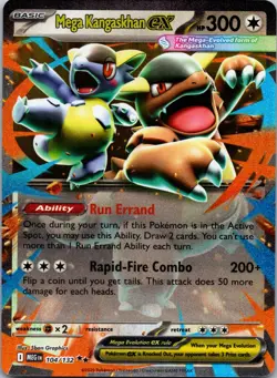 Mega Kangaskhan ex 104/132 ME01: Mega Evolution NM Pokemon TCG - Image 1