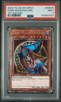 2024 Yu-Gi-Oh! Dark Magician Girl PSA 9 25th Anniversary 1st Ed - Image 1