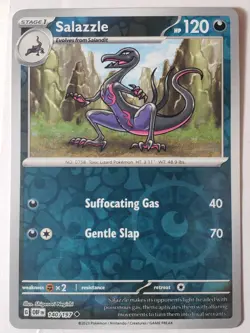 REVERSE HOLO Salazzle 140/197 NM / M Obsidian Flames Scarlet Violet Pokemon Card - Image 1