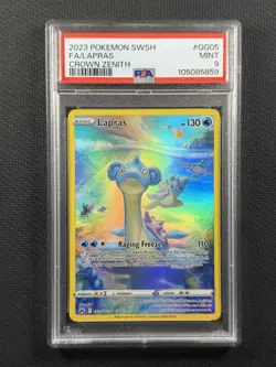 Pokemon Cards PSA 9 Mint Lapras Crown Zenith Galarian Gallery Swsh GG05/GG70 - Image 1
