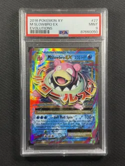 Pokemon Cards PSA 9 Mint M Slowbro Ex Evolutions Ultra Rare XY 27/108 - Image 1