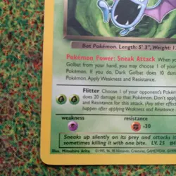 Pokemon Trading Cards Team Rocket Set Dark Golbat Mint / Near Mint 24/82 2 - Image 4