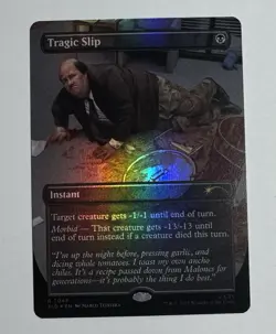 MTG The Office Tragic Slip #7043 Borderless Dwight’s Destiny Secret Lair Foil - Image 1
