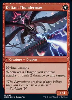 Invasion of Tarkir // Defiant Thundermaw [March of the Machine] Magic MTG - Image 2
