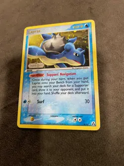 Lapras 8/92 ex Legend Maker Reverse Holo Stamped Pokemon TCG Swirl 2006 NM - Image 3