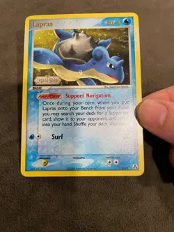 Lapras 8/92 ex Legend Maker Reverse Holo Stamped Pokemon TCG Swirl 2006 NM - Image 4