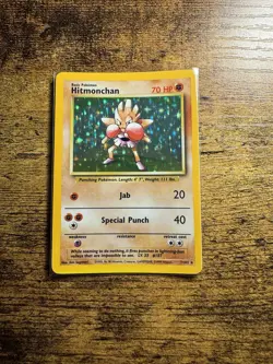 Pokemon TCG Hitmonchan Base Set 7/102 Holo Unlimited Holo Rare - Image 1