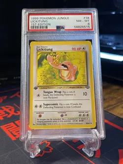 1999 Pokemon Jungle Lickitung 1st Edition 38/64 PSA 8 - Image 1