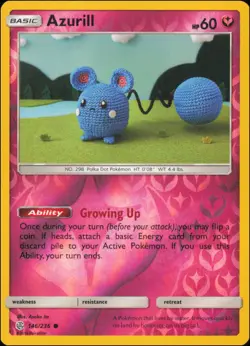Pokemon - Azurill #146/236 - SM - Cosmic Eclipse Reverse Holo - Image 1