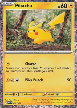 Pokemon - Pikachu #002/015 - McDonald's Promos 2024 Holo Moderately Played - Image 1