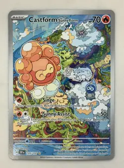 Pokemon Castform Sunny Form Illustration Rare 195/191 Surging Sparks - NM/Mint - Image 1