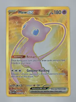Pokemon TCG S&V 151 Mew ex Gold Hyper Holo Rare 205/165 Near Mint - Image 1
