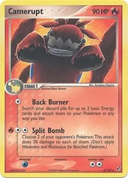 Pokemon TCG - Camerupt - 4/107 - Rare - Theme Deck Exclusive [Lightly Played] - Image 1