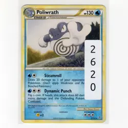 Pokemon TCG Poliwrath 21/95 HGSS Unleashed Regular Rare Card EN-MP 2010 - Image 3