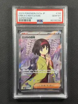Pokemon Cards PSA 10 Gem Mt Erika's Invitation 151 Sv2a Japanese 2023 196/165 - Image 1