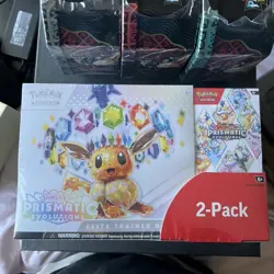 Pokemon TCG Prismatic Evolutions ETB Booster Bundle 2 Pack - New And Sealed - Image 1
