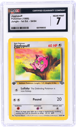 1999 Pokemon Jungle Jigglypuff 1st Edition #54 CGC 7 - Image 1