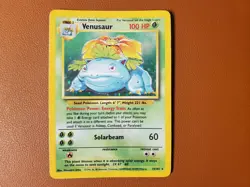 Venusaur 15/102 Base Set Unlimited 1999 Holo Rare Vintage Pokemon Card - LP - Image 1