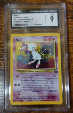 Mew Black Star Promo 9 Holo CGC 9 Pokemon Card Graded - Image 1