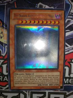 Yugioh Red Dragon Archfiend / Assault Mode NM Ghost Rare CRMS-EN004 1st Edition - Image 2