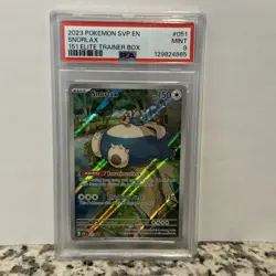 Pokemon TCG Snorlax 051 Sv: Scarlet & Violet Promo Cards Holo PSA 9 - Image 1