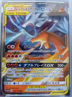 PSA 10 Reshiram & Charizard GX 016/173 RR SM12a Tag Team All Stars Pokemon Card - Image 2