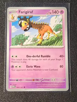 Farigiraf 084/167 Pokemon card SV Twilight Masquerade uncommon NM - Image 1