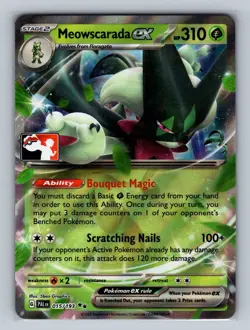 Meowscarada ex,015/193, Holo, Grass,Prize Pack Series Cards, NM - Image 1