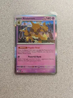 ALAKAZAM 003 POKEMON TCG MEGA EVOLUTION PROMO STAMPED BUILD & BATTLE - Image 1
