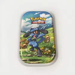 Pokemon Mini Tin - Riolu Sinnoh Stars Art - Collector Storage Tin - C22 Mint - Image 2