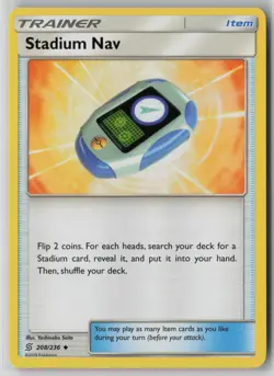 Stadium Nav 208/236 Pokemon Unified Minds Uncommon Lightly Played (LP) 1 - Image 1