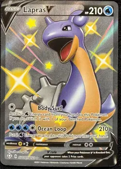 Lapras V SV110/SV122 Shining Fates: Shiny Vault Holo Near Mint Pokemon TCG - Image 1