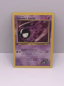 Sabrina's Gastly 2000 Pokemon Gym Heroes 1st Edition Common #93 NM (Near Mint) - Image 1