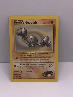 Brock's Geodude 2000 Pokemon Gym Heroes Unlimited Common #66 NM (Near Mint) - Image 1