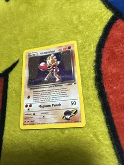 Pokemon Gym Heroes Holo Rocket’s Hitmonchan 11/132 Damaged/LP Holo Bleed! - Image 1