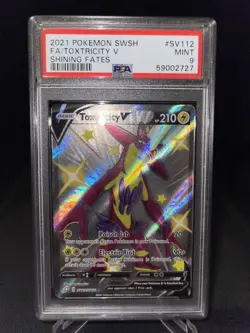 Pokemon Shining Fates Secret Shiny Toxtricity V Full Art card *MINT PSA 9* - Image 1