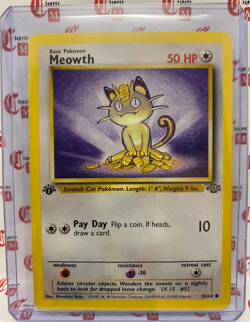 Meowth - 1st Edition - Pokemon Card - Jungle Set 1999 - 56/64 - WOTC - TCG - LP - Image 1