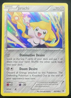 Jirachi 42/108 - Holo Rare Pokemon Card - XY Roaring Skies - Near Mint (NM) - Image 1