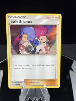 Pokemon Card Trainer Jessie & James Holo 58/68 Hidden Fates NM 2019 - Image 1