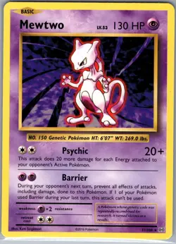 Mewtwo 51/108 Non Holo XY - Evolutions - Pokemon Card - NM - Image 1