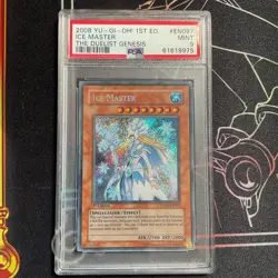 TDGS-EN097 Ice Master Secret Rare 1st Edition Yugioh Card PSA 9 HOLO BLEED - Image 1