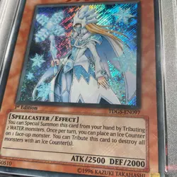 TDGS-EN097 Ice Master Secret Rare 1st Edition Yugioh Card PSA 9 HOLO BLEED - Image 2