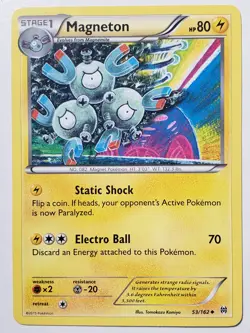 Magneton 53/162 PL - B2G1F - XY Breakthrough Pokemon Card - Tomokazu Komiya Art - Image 1