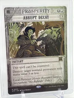 MTG - Abrupt Decay - Outlaws of Thunder Junction: Breaking News - Regular - NM+ - Image 1