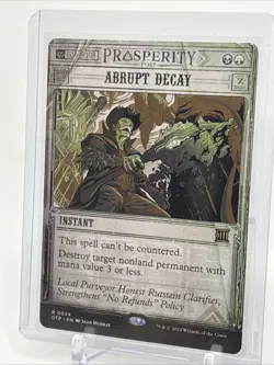 MTG - Abrupt Decay - Outlaws of Thunder Junction: Breaking News - Regular - NM+ - Image 3