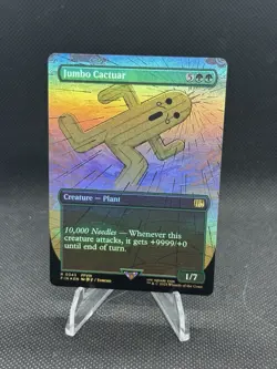 MTG FOIL Jumbo Cactuar Borderless - FINAL FANTASY #343 - Image 1