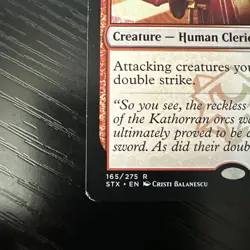 Magic: The Gathering Strixhaven School of Mages Blade Historian #165/275 DAMAGED - Image 2