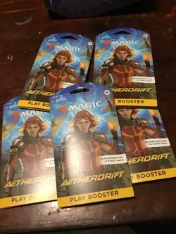 Magic: The Gathering Aetherdrift Play Booster - lot of 5 Packs Sealed - Image 2