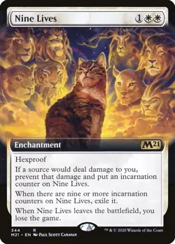 Nine Lives [FOIL BORDERLESS] ~ MTG ~ Core Set 2021 ~ Rare (NM/M) - Image 1